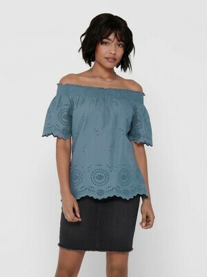 Bluse med off shoulder fra Only Bluse med off shoulder fra Only
