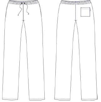 PANTALONE UNISEX CON CORDINO CHAMBRAY ROMBOS