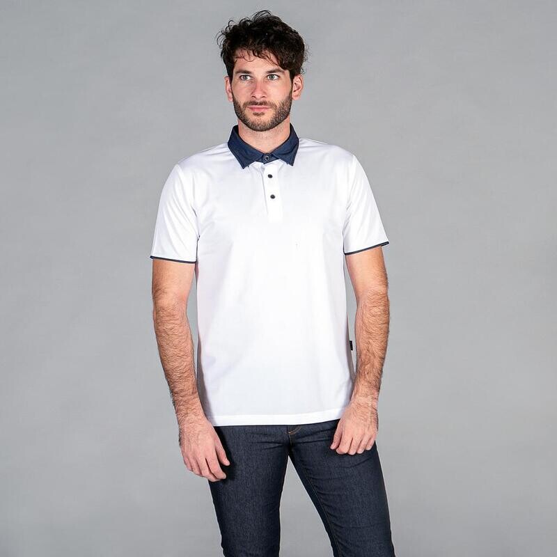 POLO UOMO COLLO CHEMISIER DENIM "REDLINE"