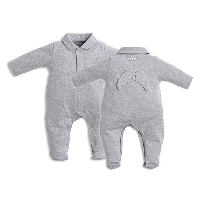My First Collection pyjama angel wings grey