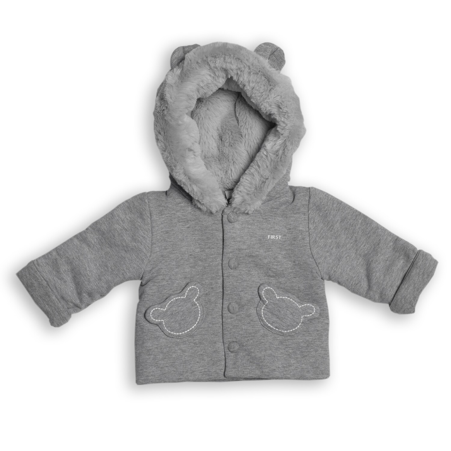My First Collection coat teddy grey