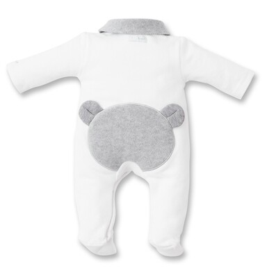My First Collection pyjama teddy backside wit/grijs