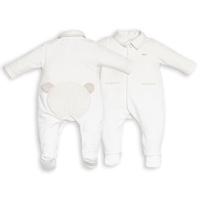 My First Collection pyjama teddy gestreept beige