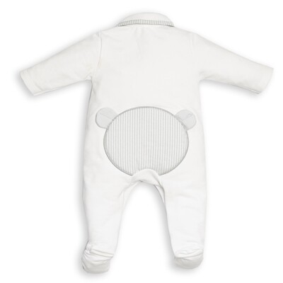 My First Collection pyjama teddy gestreept grijs