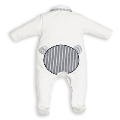 My First Collection pyjama teddy gestreept donkerblauw