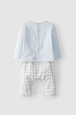 Laranjinha pyjama setje blauw/geruit
