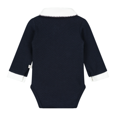 Mats&amp;Merthe body lange mouw blauw met wit kraagje