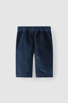 Laranjinha broek blauw ribfluweel