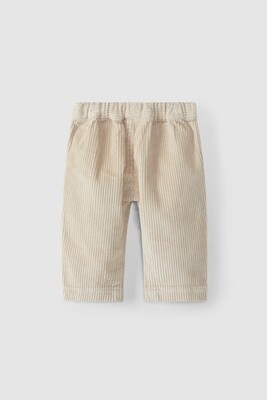 Laranjinha broek ecru ribfluweel
