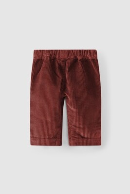 Laranjinha broek bordeaux ribfluweel