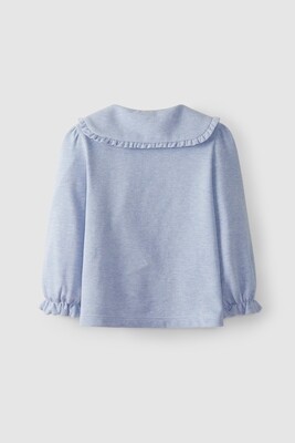 Laranjinha  polo lange mouw blauw
