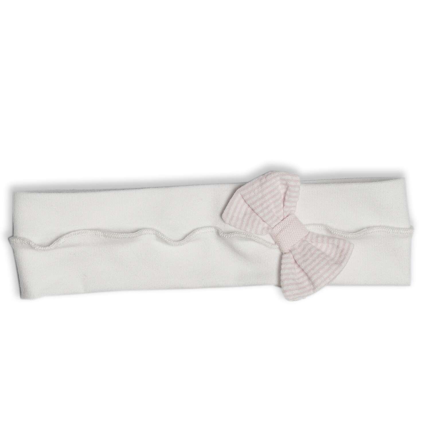 My First Collection hairband whi-pink striped bow