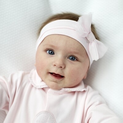 My First Collection hairband pink bow tulle