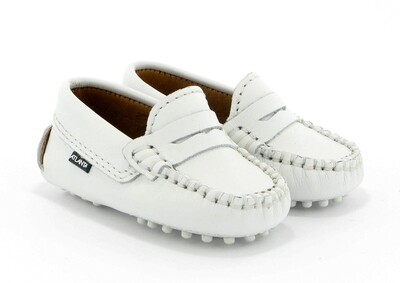 Atlanta Mocassin white soft nappa leat