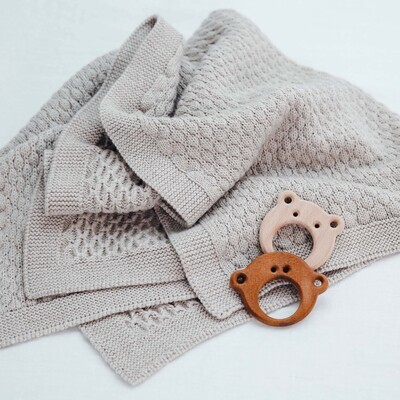Oohnoo Bubbles blanket - sand