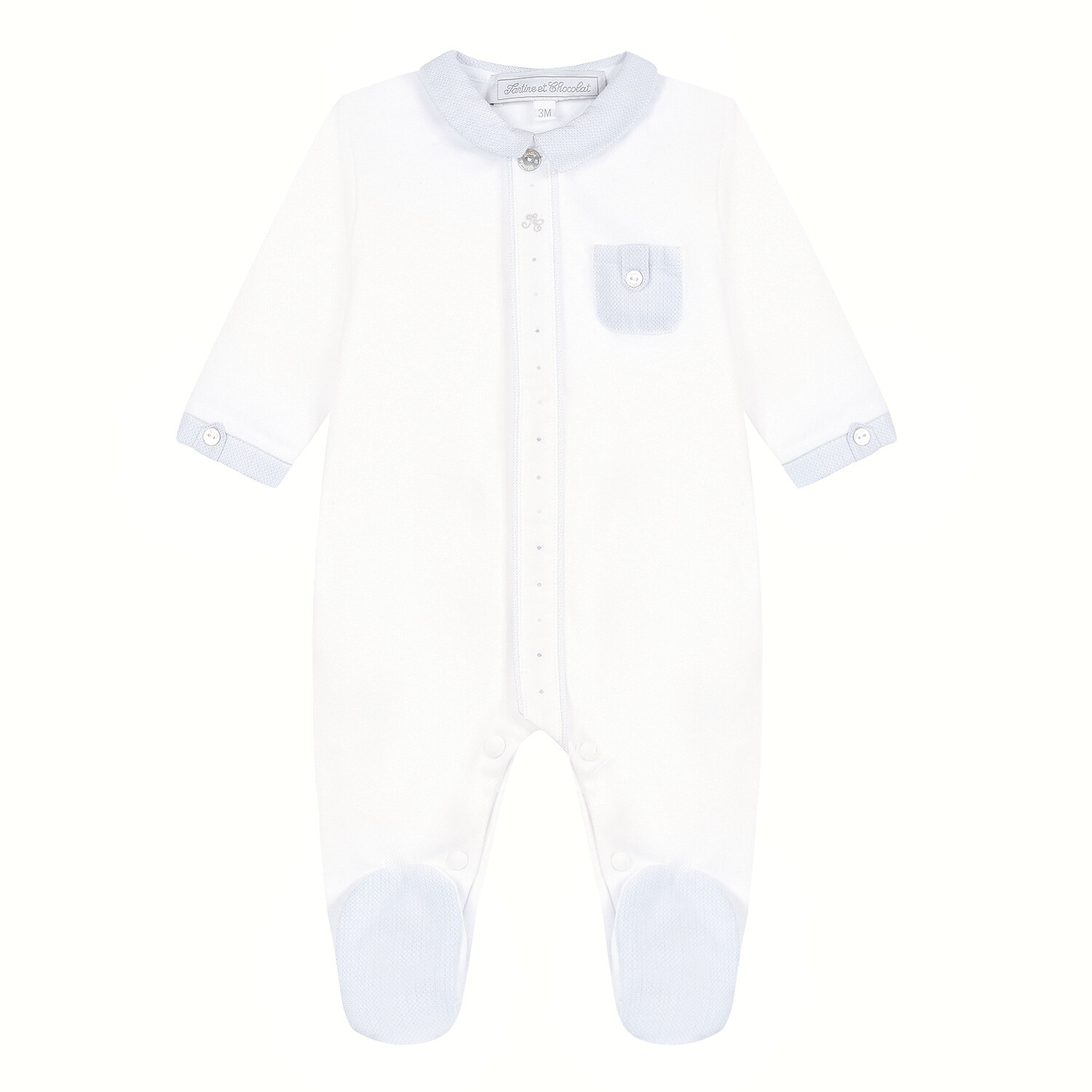 Tartine et Chocolat pyjama wit/blauw