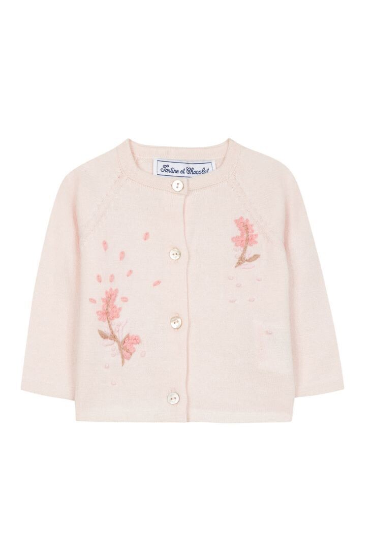 Tartine et Chocolat cardigan rose