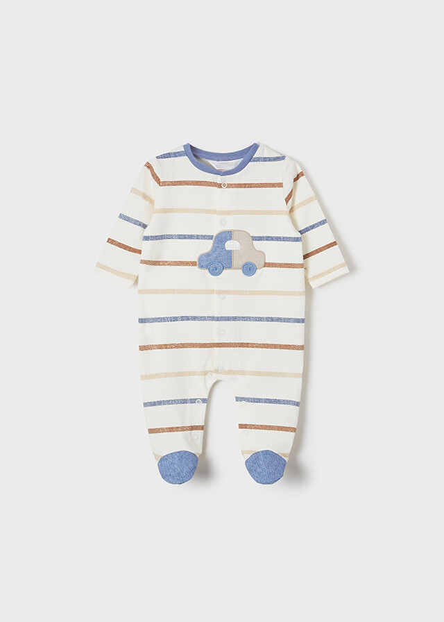 Mayoral pyjama met streepjes en auto