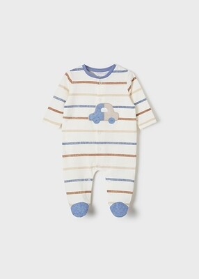 Mayoral pyjama met streepjes en auto