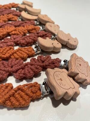 Abbis pacifier clip Moricz oranje - maan