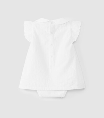 Laranjinha jurk wit met body