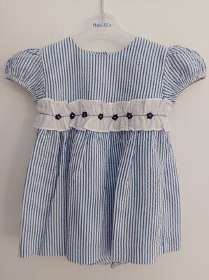 Malvi &amp; Co Seersucker stripes dress with frills