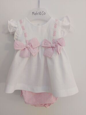 Malvi &amp; Co Piquet Jersey girl top with seersuck