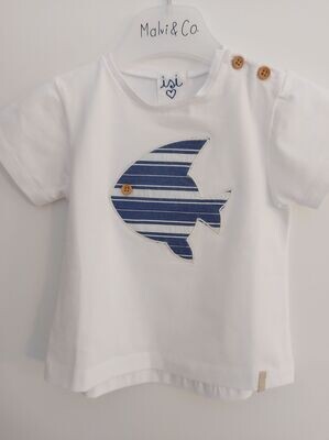 Malvi & Co Jersey T-Shirt with fish patch