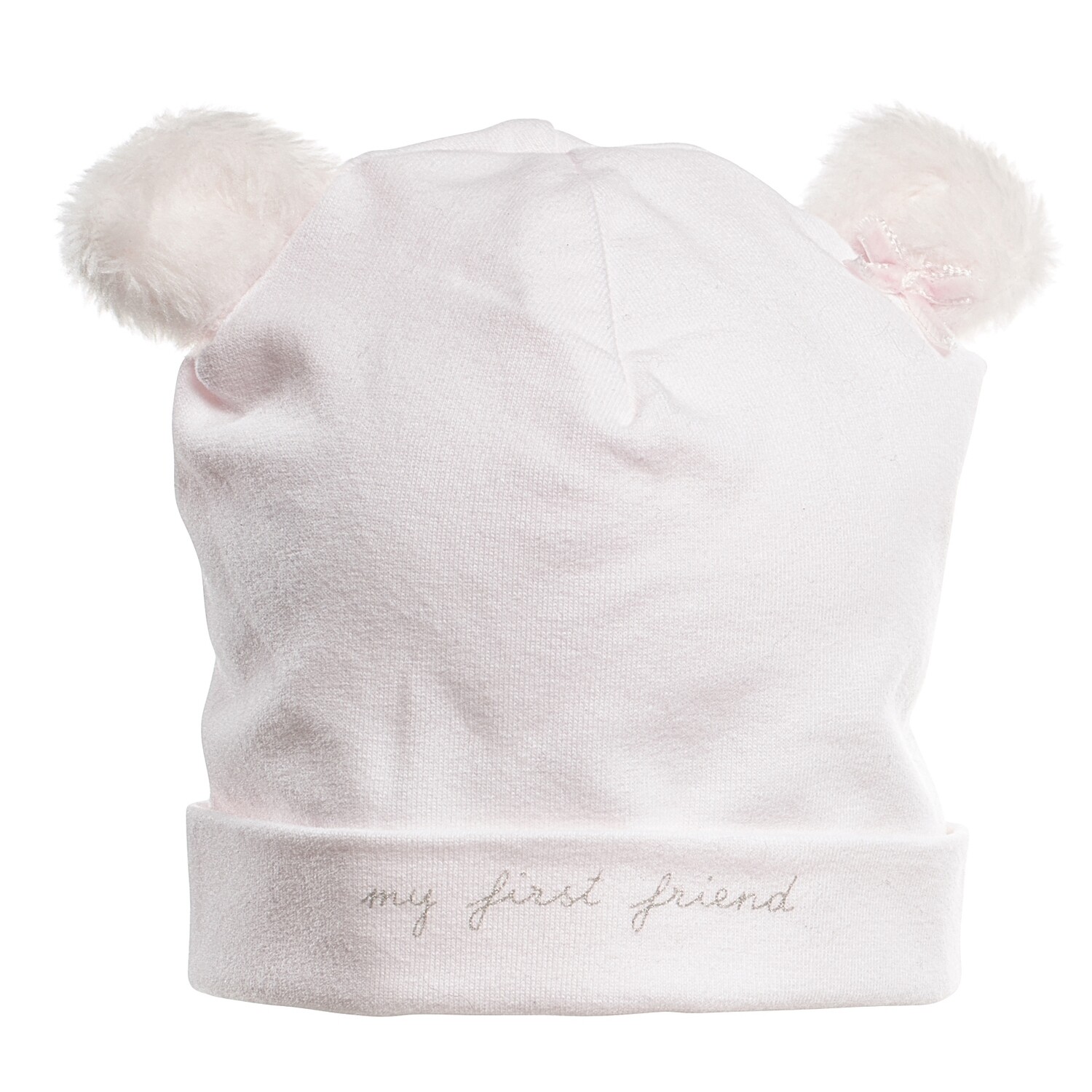 My First Collection G bonnet fur teddy bears ears - blush - pi