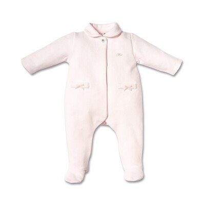My First Collection FO G rompersuit fur teddy on backside - blush pi