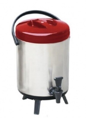 Red Stainless Steel Tea Bucket