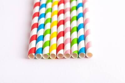 Rainbow Paper Straws