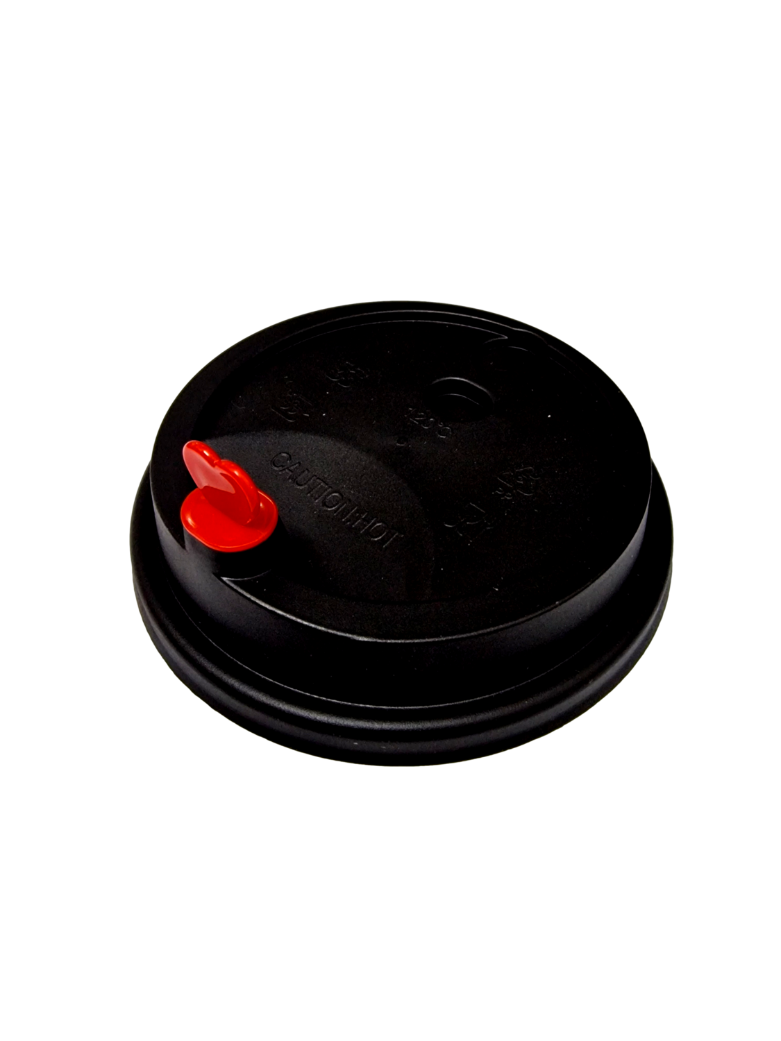 Matte Black Lid with Red Heart