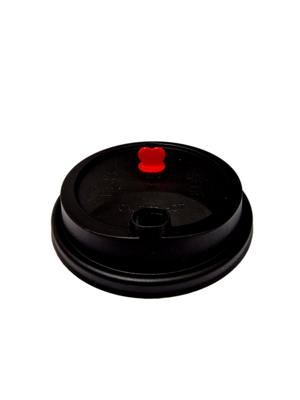 Matte Black Lid with Red Heart 90Ø