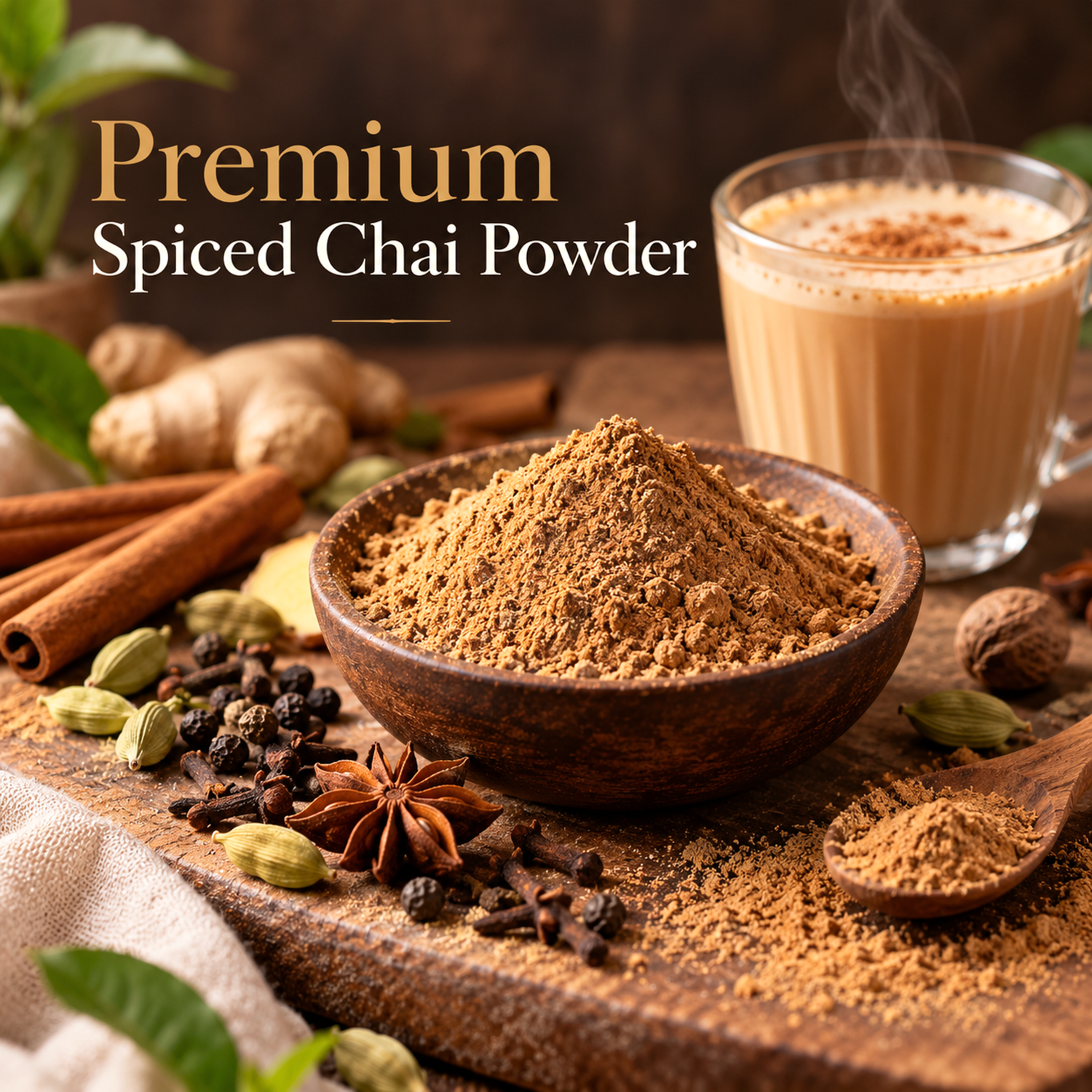 Premium Spiced Chai Powder (Vegan)