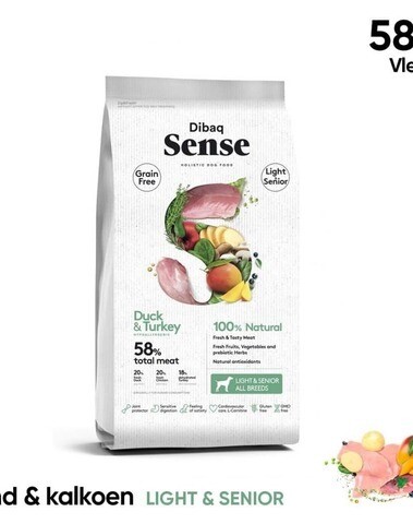 Dibaq Sense Duck &amp; Turkey (Light &amp; Senior) 2kg
