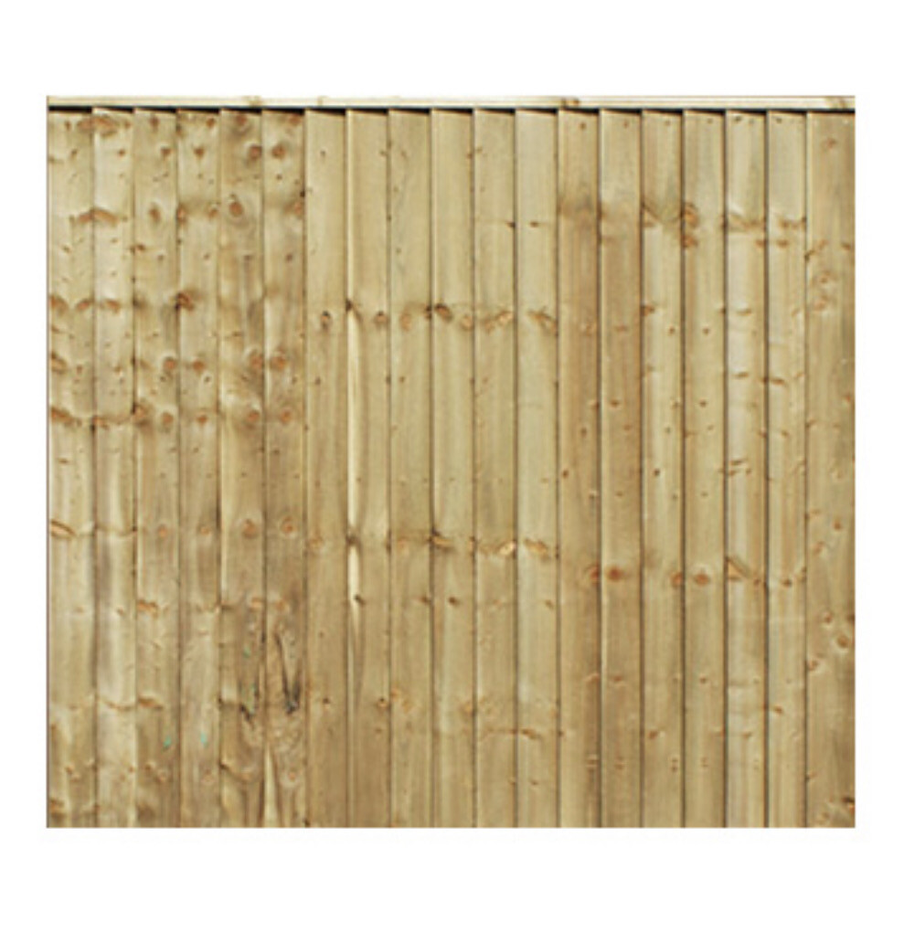 Featheredge Closeboard Fence panel 6ft X 4ft