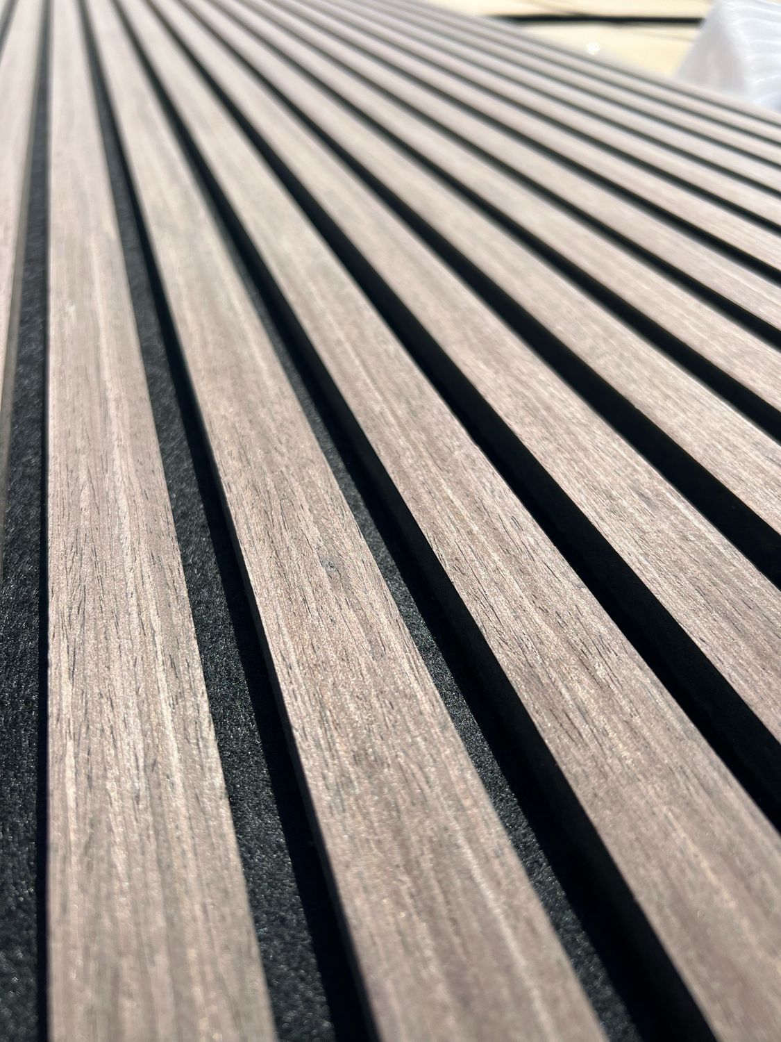 Acoustic Slatted Wall Panel - Dark Oak