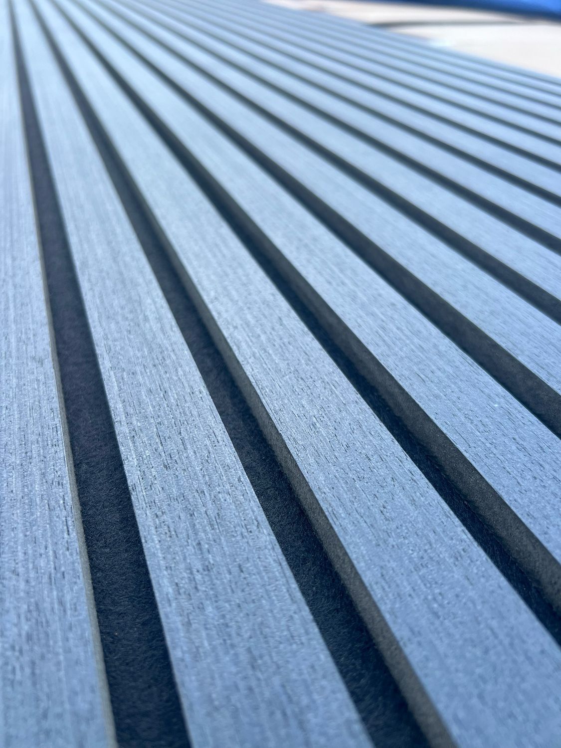 Acoustic Slatted Wall Panels - Grey
