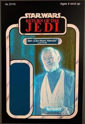 GLOW IN THE DARK Custom Vintage Obi Wan ghost carded