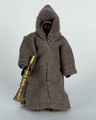 Custom Vintage Style grey cloth cape Utini figure with custom Blaster. LOOSE ONLY