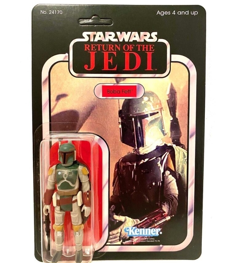Carded Custom Vintage Style Movie Accurate Boba Fett, ROTJ version  