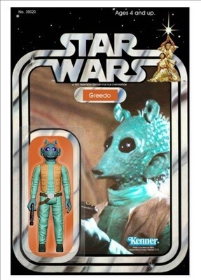 Custom carded SW Movie accurate Greedo with blaster 