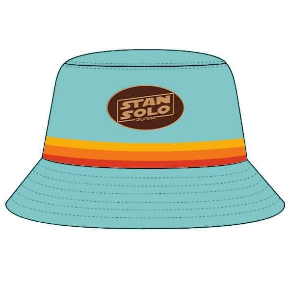 Stan Solo STANDARD 59cm Bucket Hat (Turquoise) with retro trim