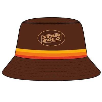 Stan Solo LARGE 61cm Bucket Hat (Brown) with retro trim