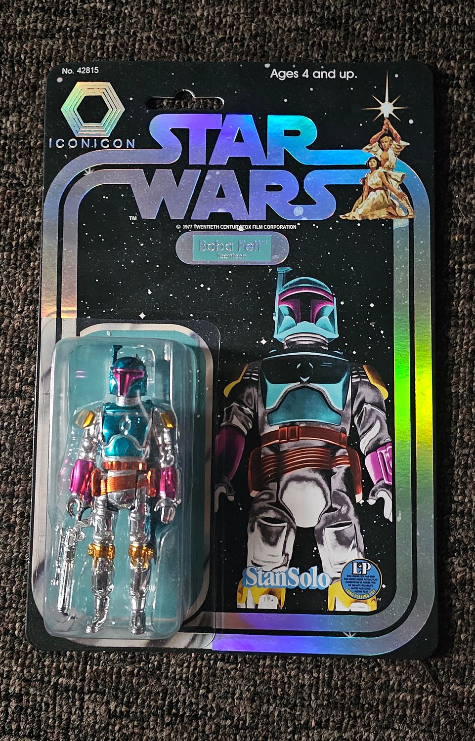 BLEMIISHED carded iconicon Boba Fett figure
