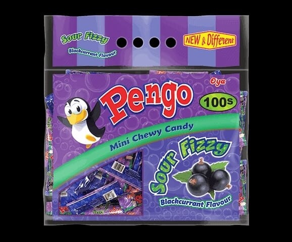 Sour blackcurrant pengo sweets