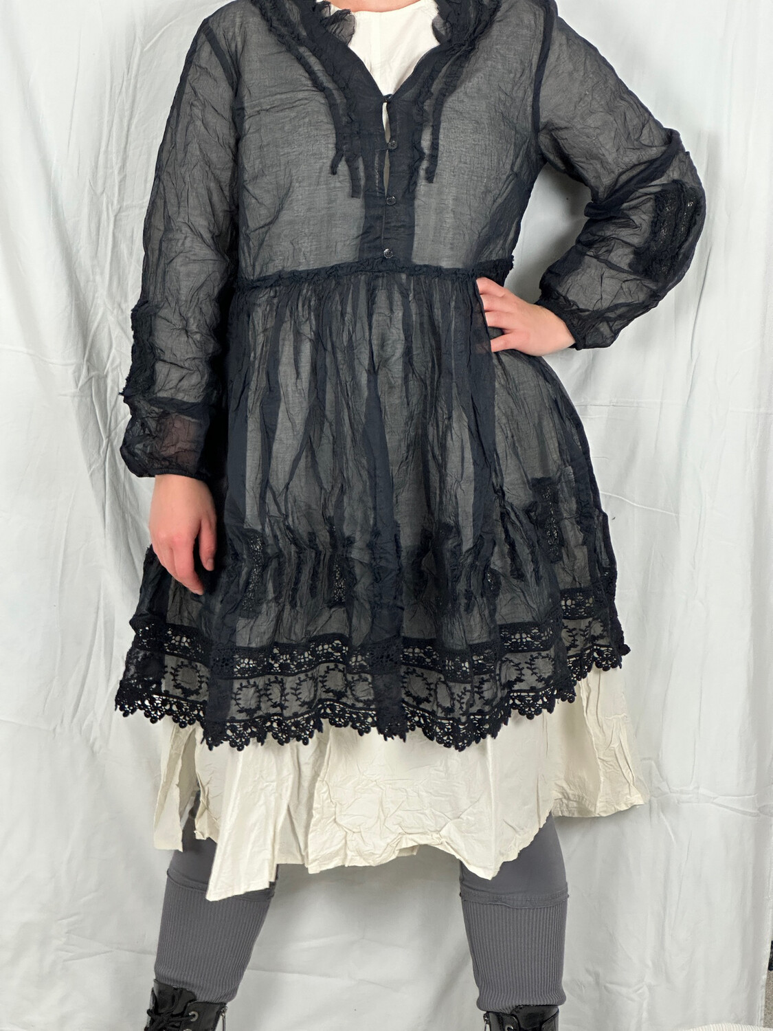 Ewa i Walla Tunika Vanessa 44946 AW23 Black Goldenlabel L