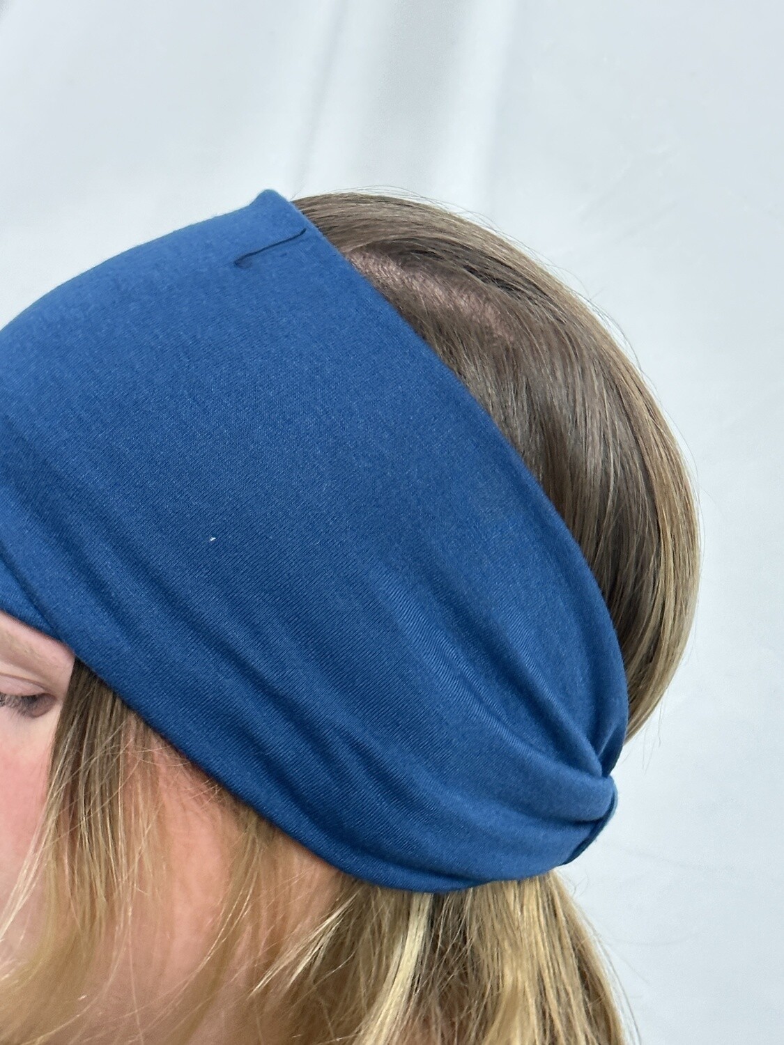 Haarband Breit One Size Uni, Farbe: Blau