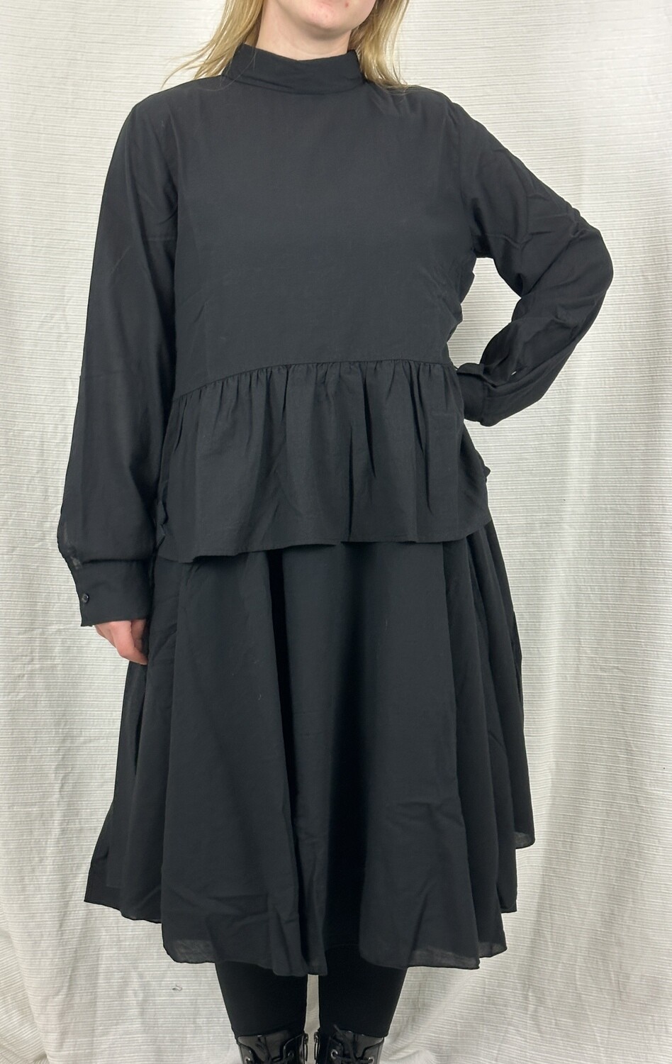 Pluslavie / PLÜ Reversedblouse ss24 Black 4006 M
